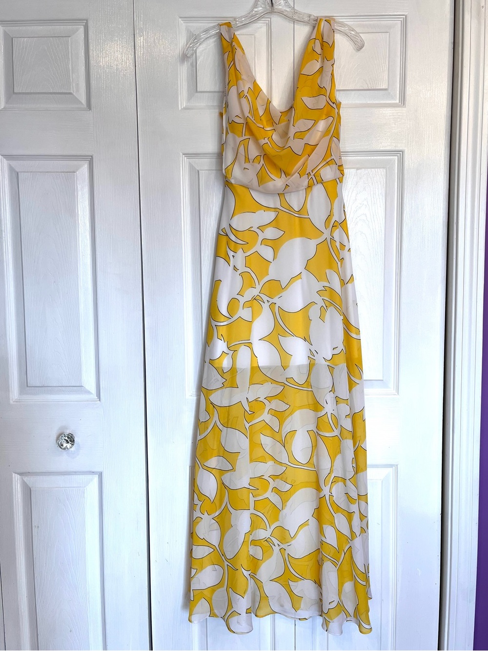 Bisou Bisou Yellow and White Floral Maxi Dress